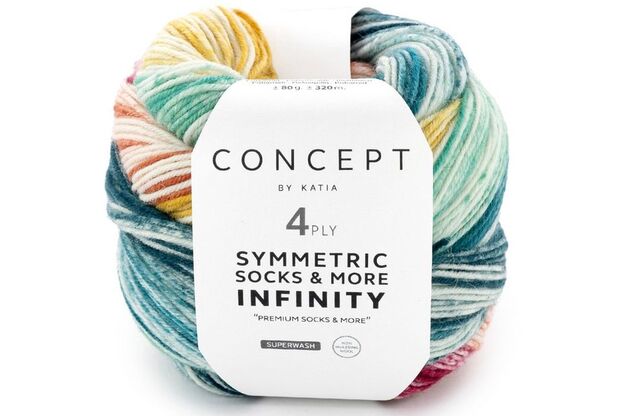 Concept by Katia Symmetric Socks & More Infinity siūlai 95
