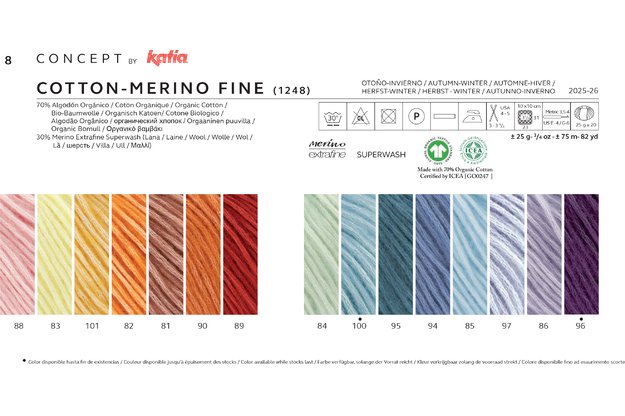 Concept by Katia Cotton Merino Fine siūlai 96 1