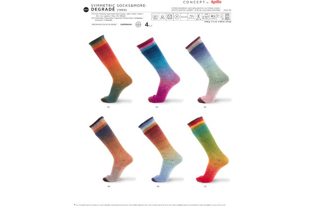 Concept by Katia Symmetric Socks & More - Degrade siūlai 83 1