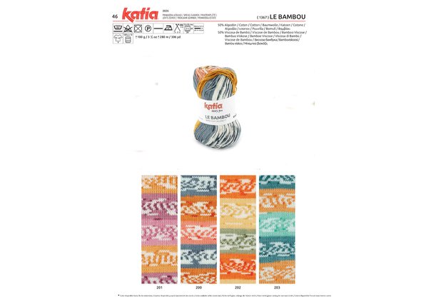 Katia LE BAMBOU siūlai 200 1