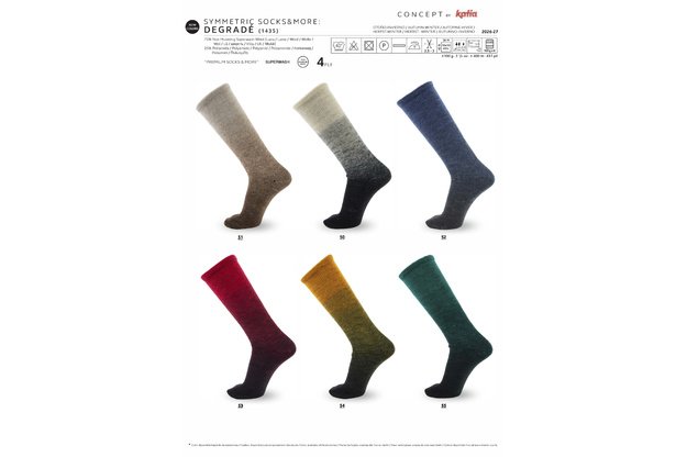 Concept by Katia Symmetric Socks & More - Degrade siūlai 55