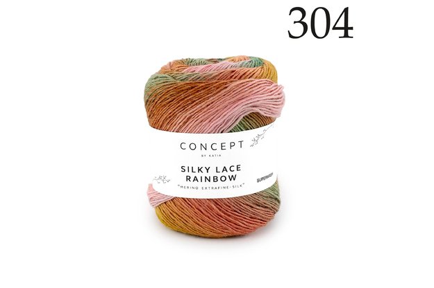 Concept by Katia Silky Lace Rainbow siūlai 304