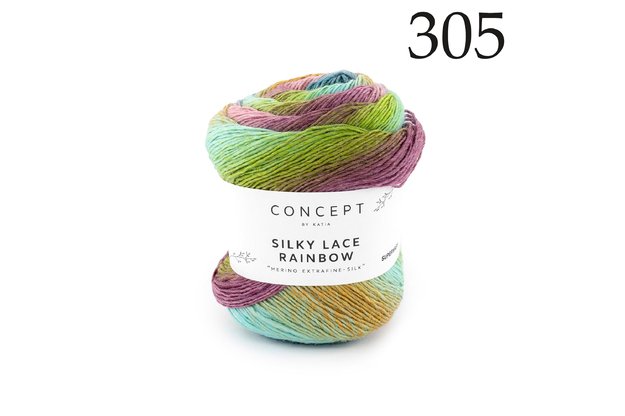 Concept by Katia Silky Lace Rainbow siūlai 305