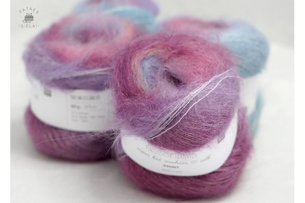 Rico Design Essentials Super Kid Mohair Loves Silk Print mezgimo siūlai 