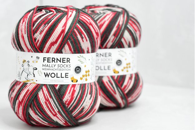 Ferner Wolle Mally socks weihnachtsedition siūlai 20.12.25