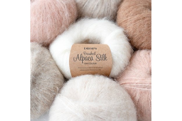 DROPS Brushed Alpaca Silk mezgimo siūlai