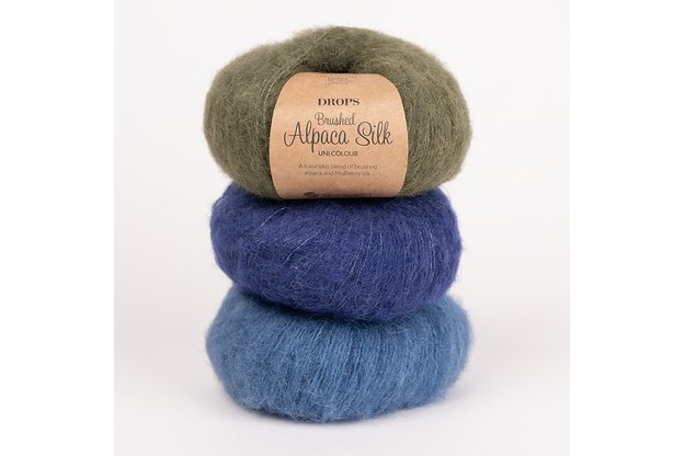 DROPS Brushed Alpaca Silk mezgimo siūlai