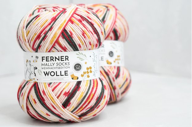 Ferner Wolle Mally socks weihnachtsedition siūlai 21.12.25