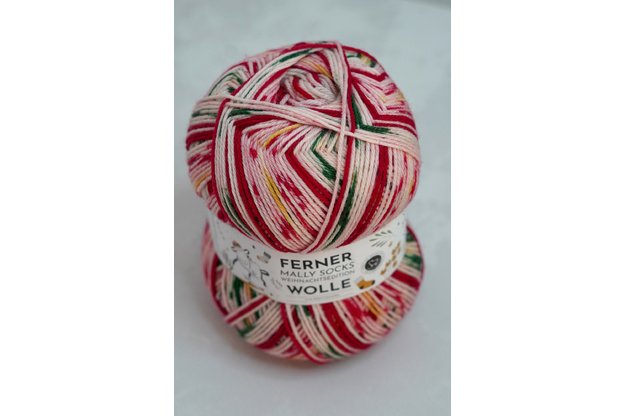Ferner Wolle Mally socks weihnachtsedition siūlai 22.12.26