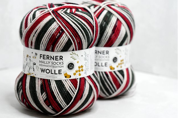 Ferner Wolle Mally socks weihnachtsedition siūlai 21.12.23