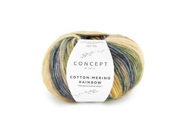 Cotton merino Rainbow siūlai 500