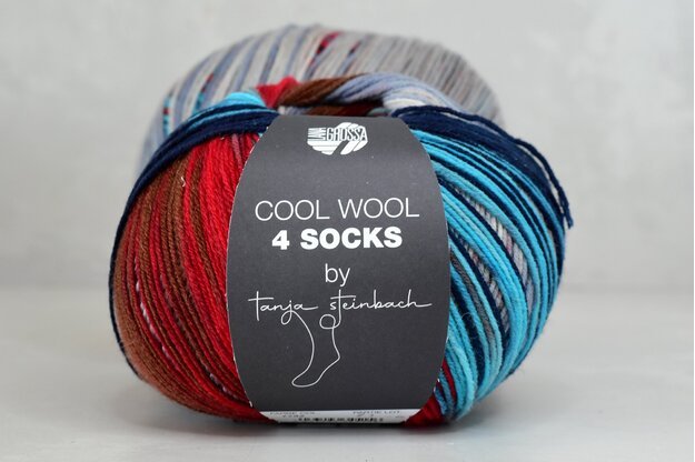 Lana Grossa Cool wool 4 Socks 7792 siūlai