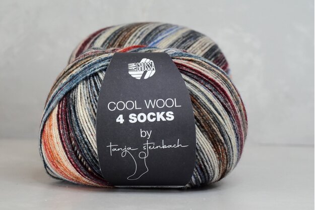 Lana Grossa Cool wool 4 Socks 7758 siūlai